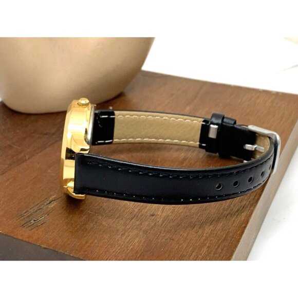 Timex Women's Watch TW2V36000 Quartz Gold Black Leather Band 32mm - Picture 8 of 13